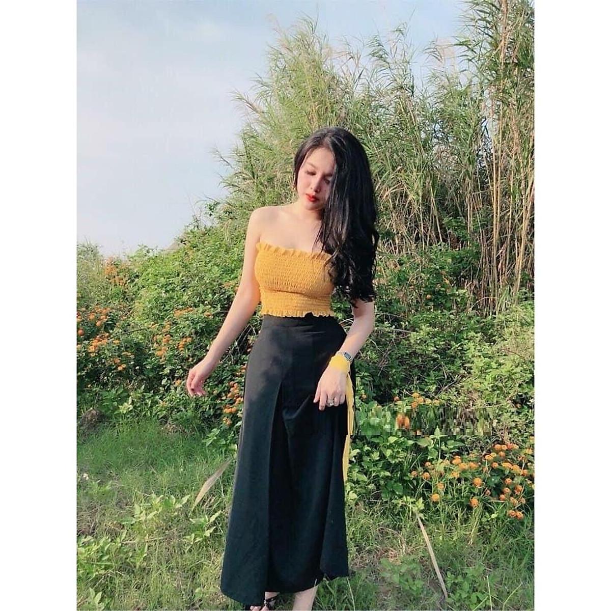 ÁO ỐNG VOAN GÂN BASIC TRƠN THUN NỮ CROPTOP CO GIÃN ÔM BODY HOT GIRL HÀN QUỐC SWAG CHẤT 47