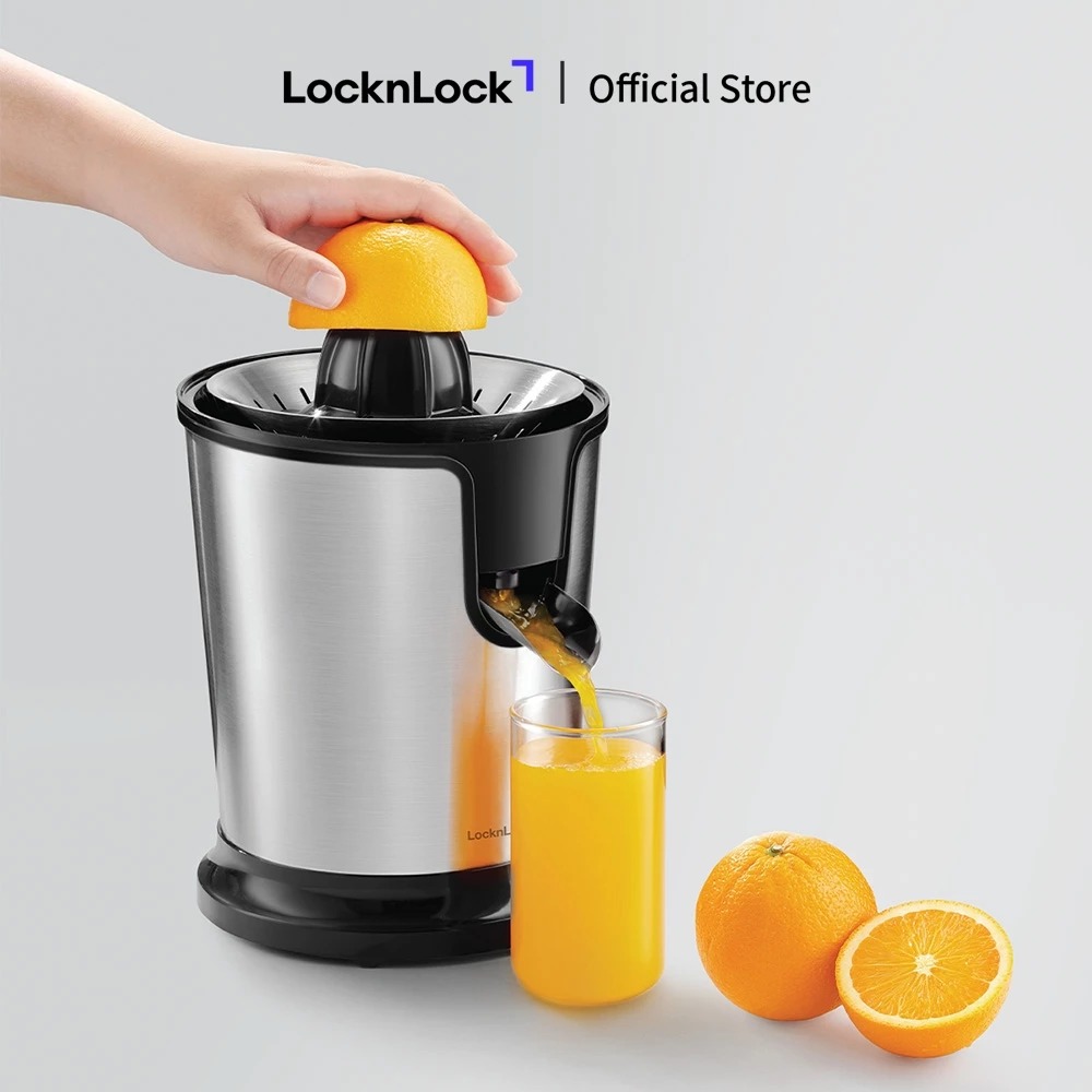 Máy vắt cam bằng thép không gỉ LocknLock EJJ226BLK công suất 85W - Hàng Chính Hãng - JoyMall