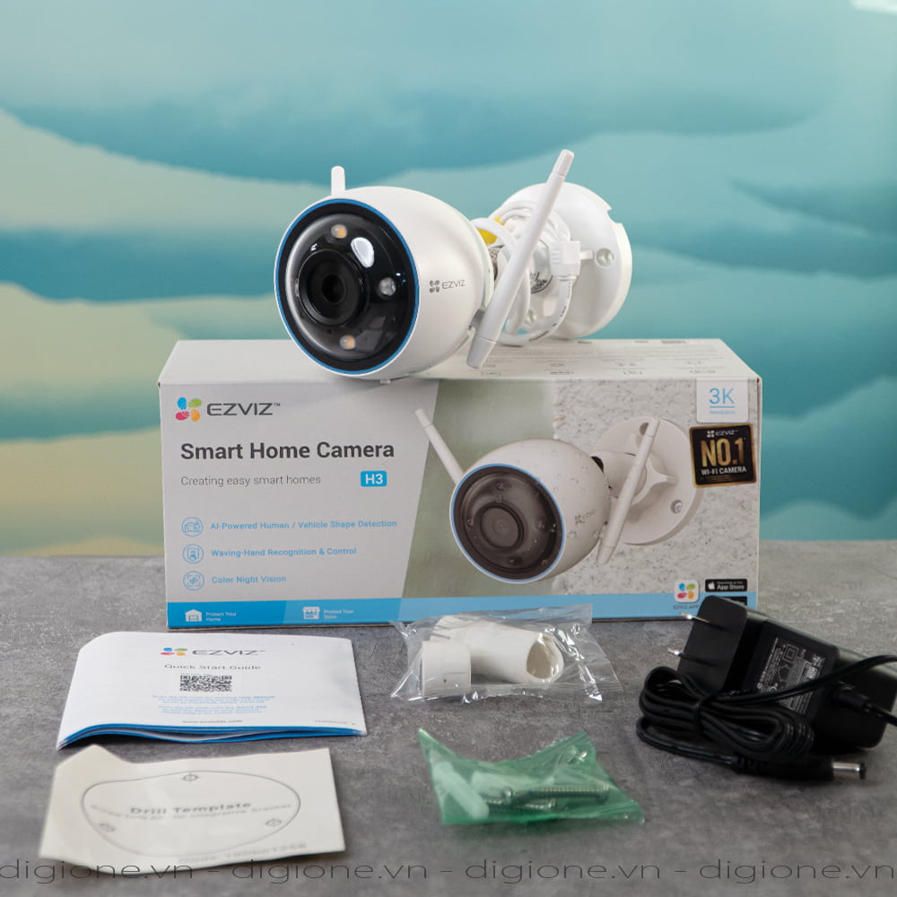 Camera Wifi Ezviz CS-H3-3K 5.0MP Phát hiện chuyển động ban đêm có màu - hàng chính hãng