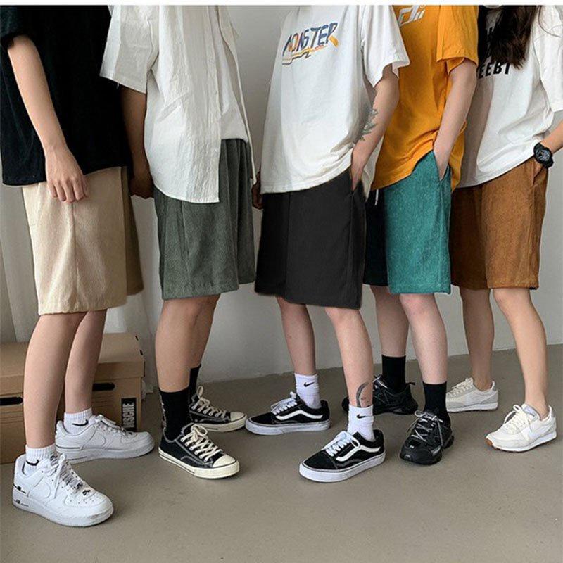 Quần Short Đùi Nhung Tăm Unisex