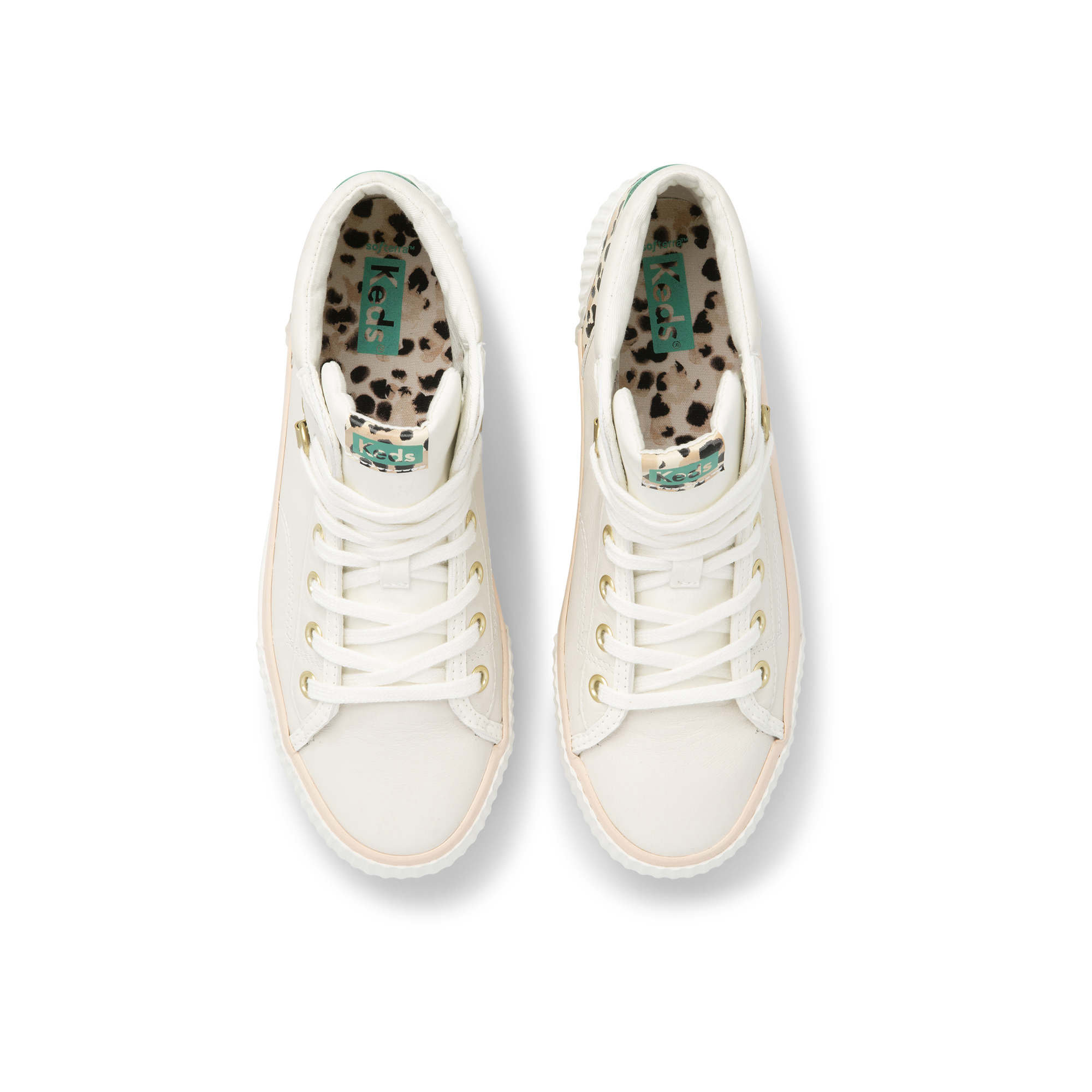 Giày Thể Thao Keds Nữ- Demi Trx Mid Leather Cream Leopard- KD066015