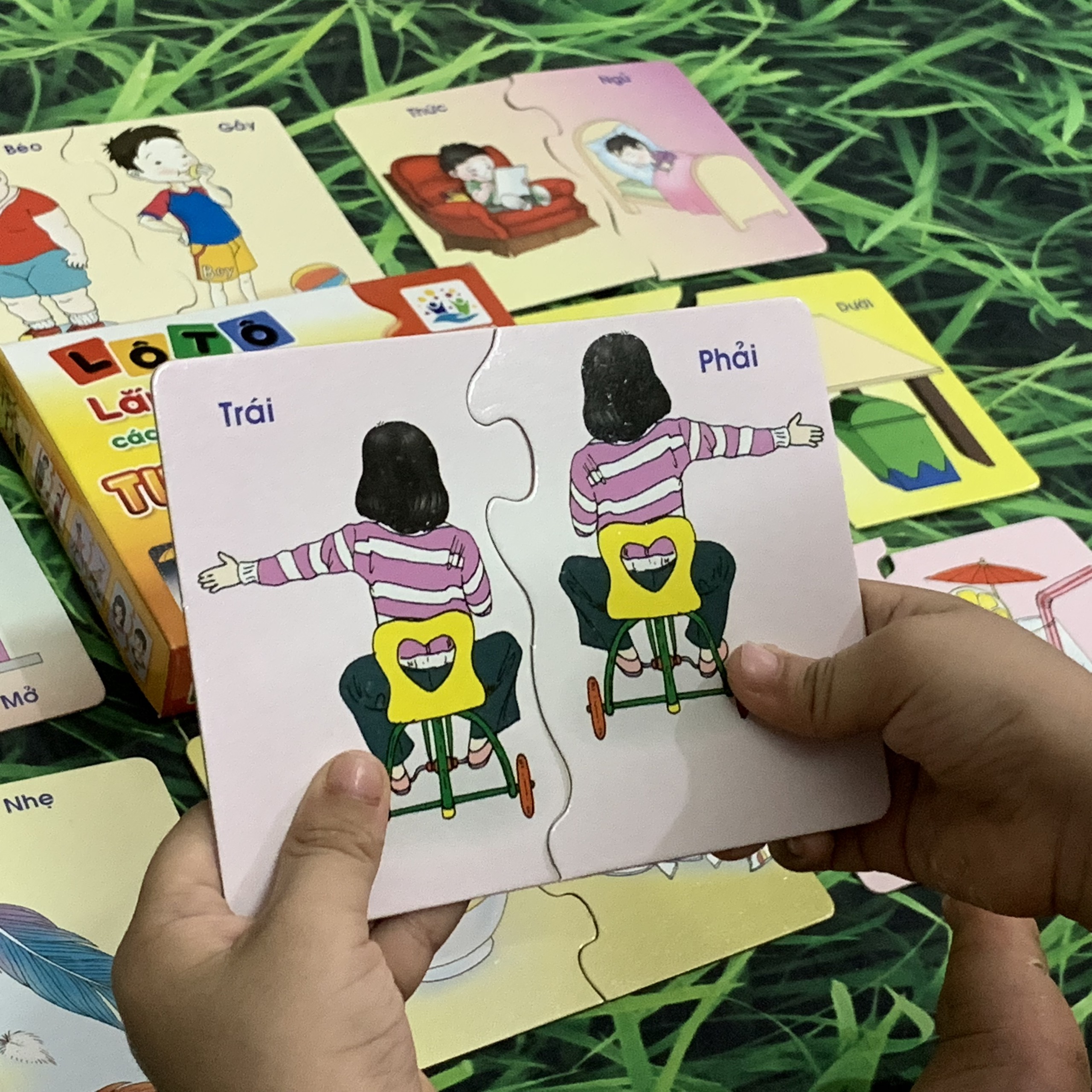 Thẻ Học Thông Minh FlashCards Lắp Ghép Các Khái Niệm Tương Phản BENRIKIDS