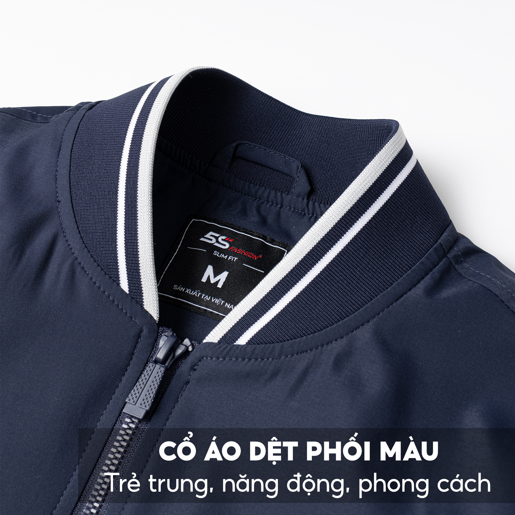 Áo Khoác Bomber Nam 5S, Chất Liệu Cao Cấp, Cản Gió, Chống Bám Bụi, Thiết Kế Basic Trẻ Trung, Lịch Lãm
