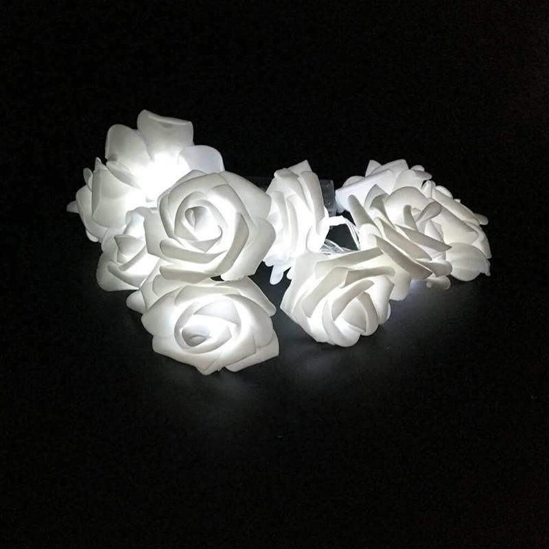 1.2m 10led 6 colors Rose Flower String Battery Wedding Birthday Party Decoration