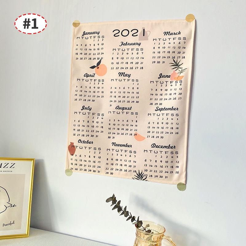 Lịch treo tường năm 2021 dễ thương