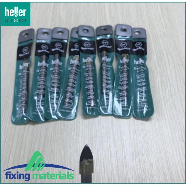HELLER Mũi khoan gạch men, kính chuôi lục giác ngắn