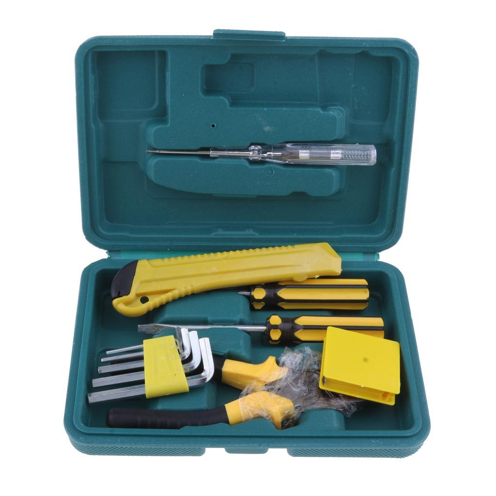 12-Piece Screwdriver Pliers Hex Wrench Cutter Measuring Tape Home Tools Set