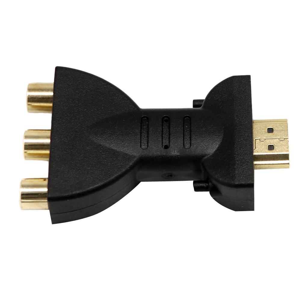 4Pcs Male to 3 RCA Video Audio Adapter RGB Component Connector for HDTV