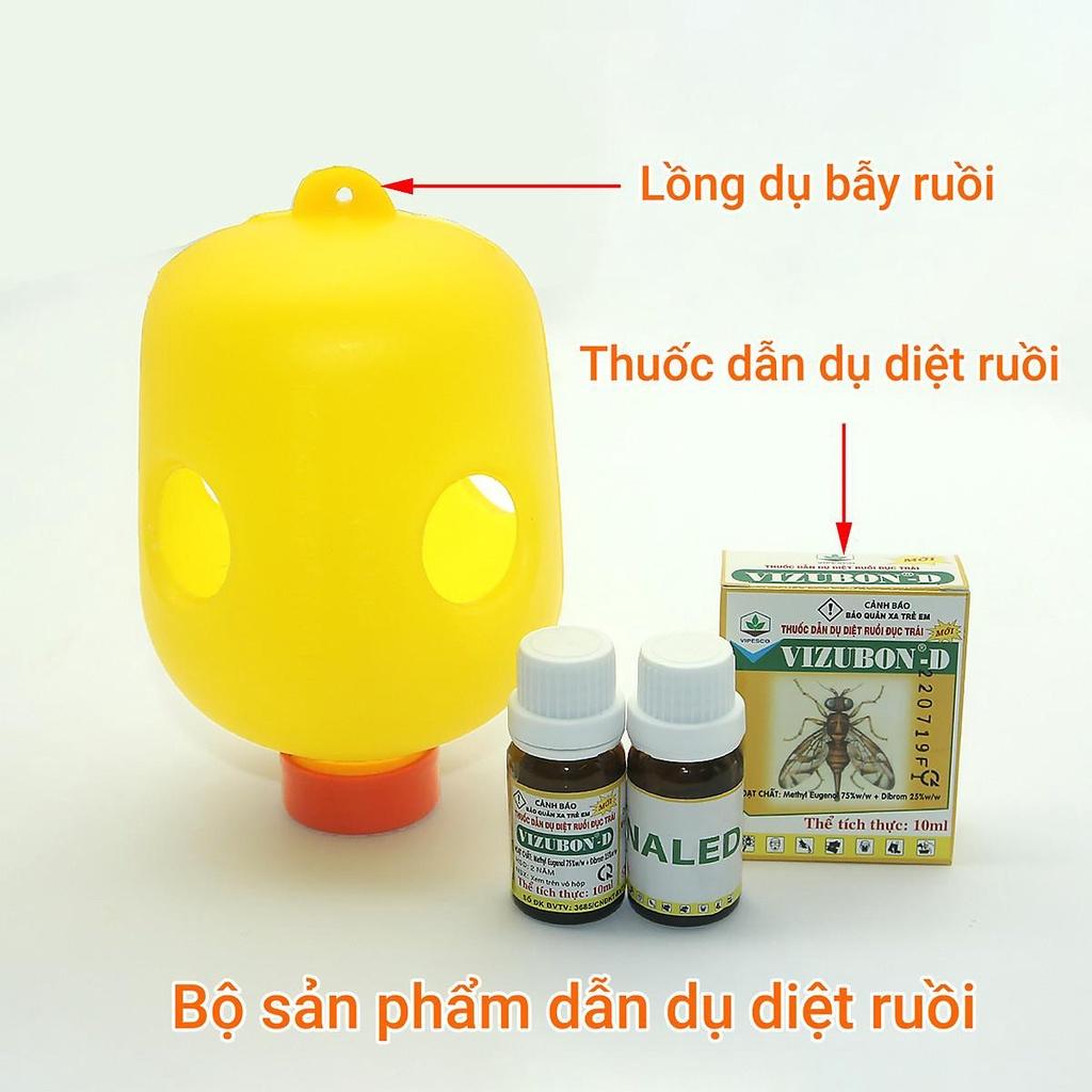 BỘ 4 LỒNG BẪY & 2 LỌ DIỆT RUỒI VÀNG - HIỆU QUẢ NHANH