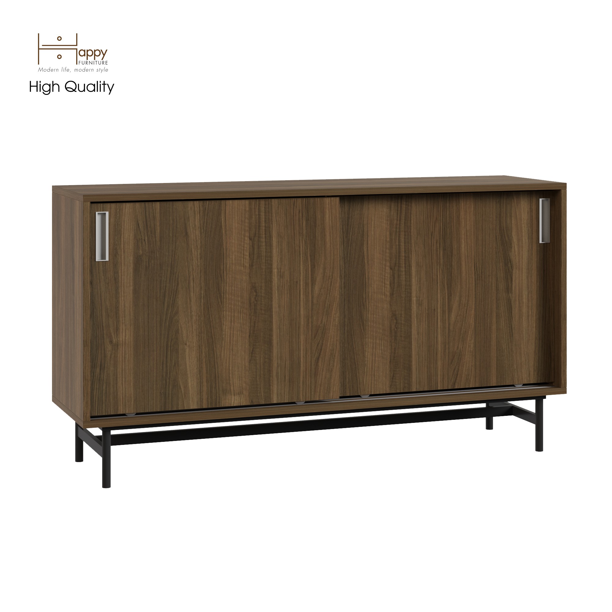 [Happy Home Furniture] LUCA, Tủ đựng đồ 2 cánh lùa - Chân sắt, 128cm x 36cm x 70cm ( DxRxC), TCL_020