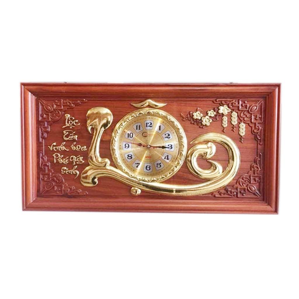 Tranh đồng hồ gỗ chữ Lộc