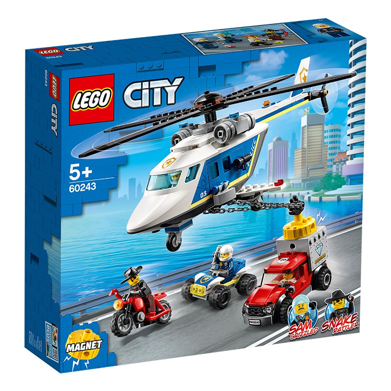 Mô hình đồ chơi lắp ráp LEGO CITY Trực Thăng Truy Bắt Tội Phạm 60243 ( 212 Chi tiết )