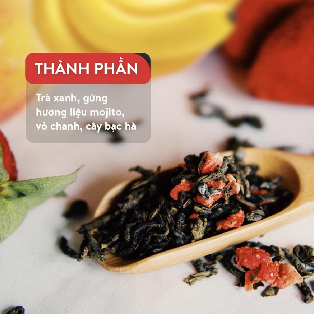 Trà xanh Tess Ginger Mojito vị bạc hà và chanh 20 gói/hộp