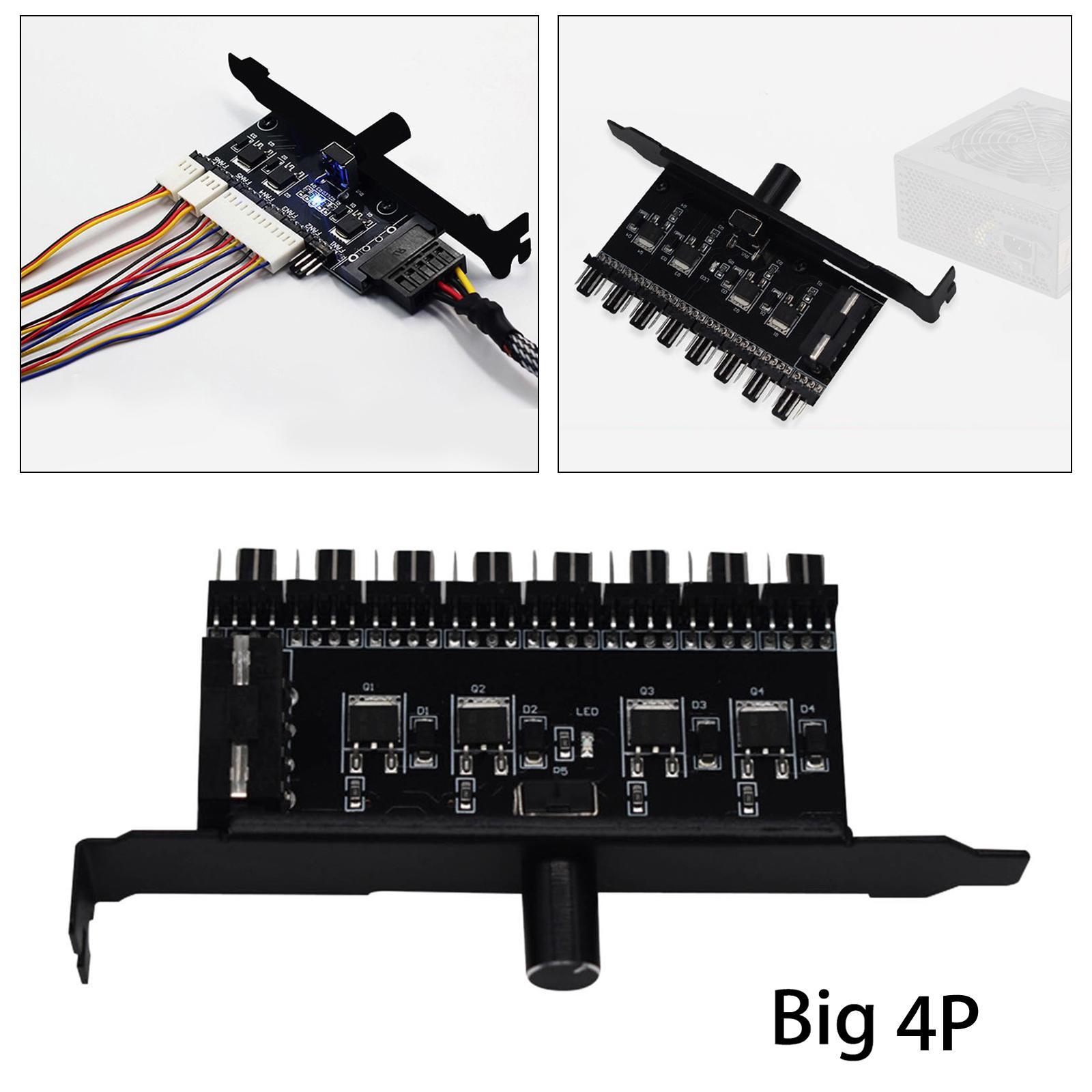 PC Fan Hub Cooling Fan Speed Controller Supporting 6 Fans Durable Accessories Professional