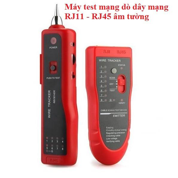 Máy test mạng dò dây mạng RJ11 - RJ45 âm tường giá rẻ