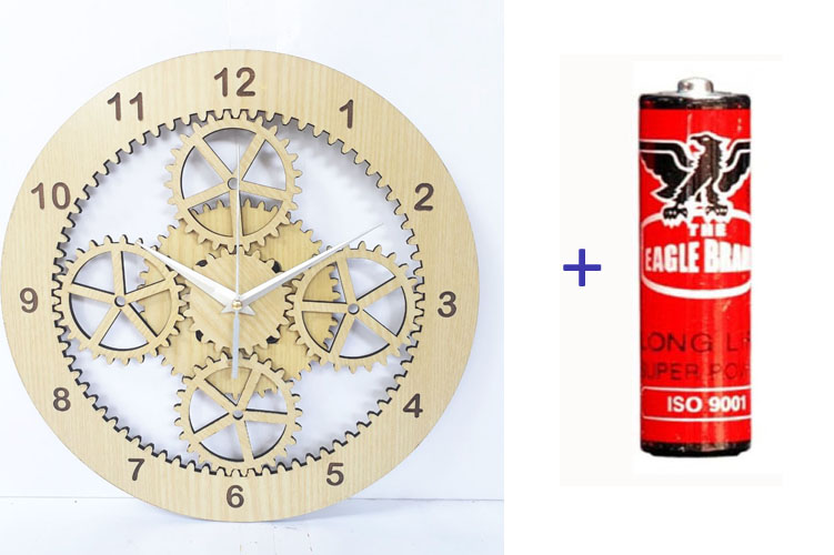 Đồng hồ treo tường hình bánh răng mới lạ -tặng pin đồng hồ, đồng hồ decor trang trí phòng trở nên độc đáo