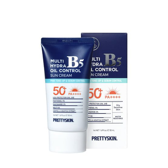 Kem chống nắng nâng tông, kiểm soát dầu nhờn Pretty Skin Multi Hydra B5 Oil Control Sun Cream 50ml