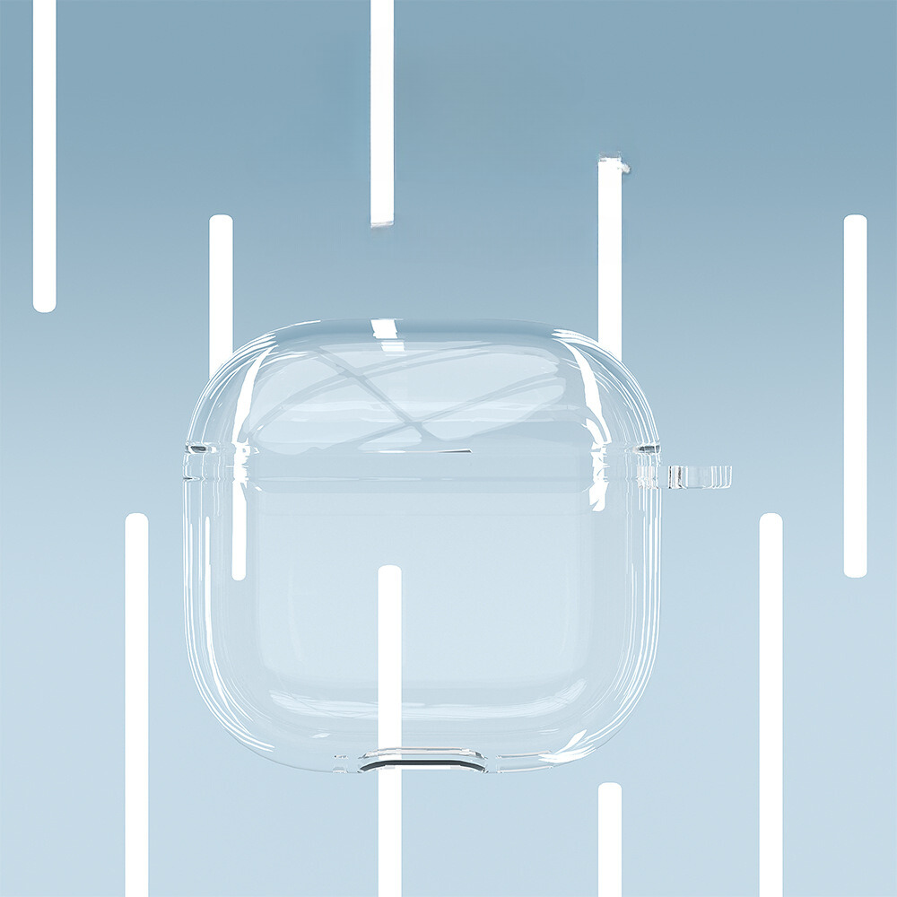 Ốp Case TPU Trong Suốt Dành Cho Airpods 4, chống ố vàng, chống sốc kèm móc treo_ Hàng chính hãng