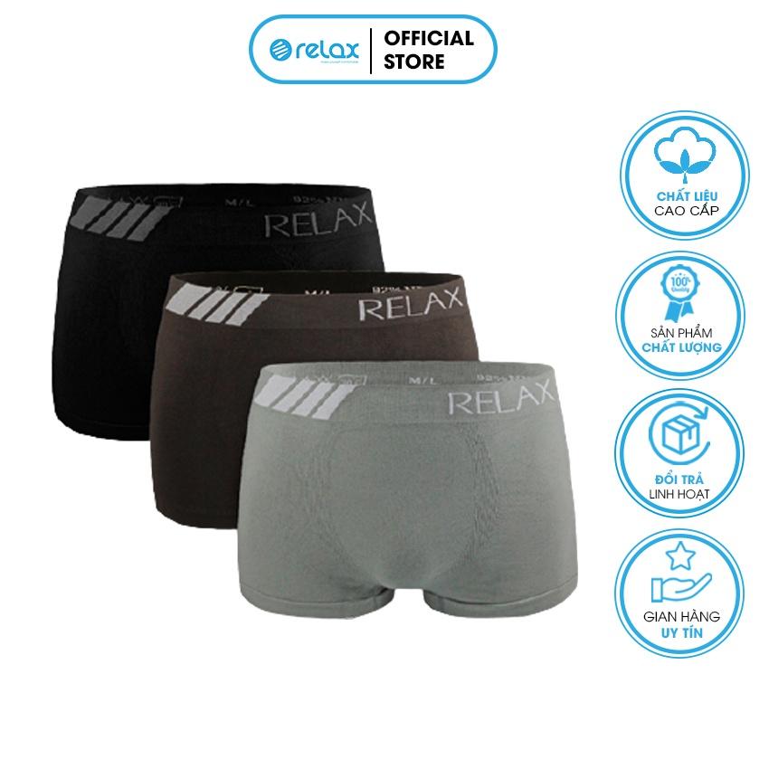 Quần lót nam boxer RLTK014 quần sịp nam thoáng mát mềm mại cao cấp, co giãn tốt, ôm gọn - RELAX