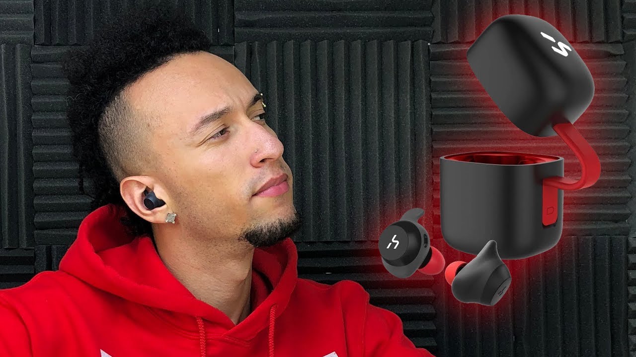 Havit G1 Pro TWS bluetooth 5.0 Tai nghe Mini Smart Touch Stereo Gọi song phương IPX6 Tai nghe chống nước có hộp sạc - Đen Đỏ - Hàng chính hãng