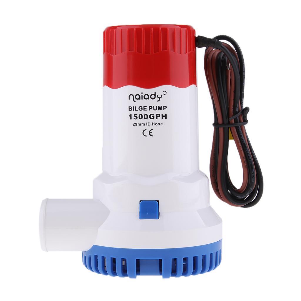 12V 1500GPH Boat Bilge Water Pump  Submersible Pump