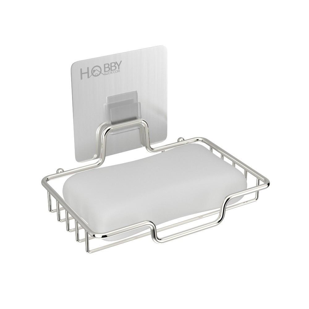 Kệ Inox SUS 304 để xà bông có miếng dán cao cấp