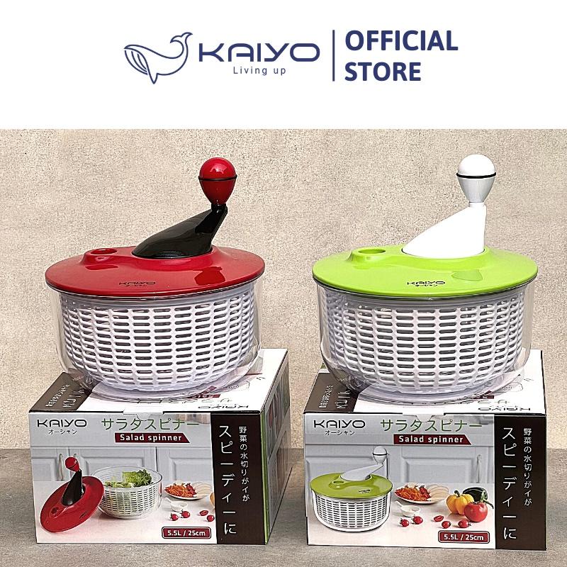 Rổ quay rau Kaiyo 5,5 lít màu xanh