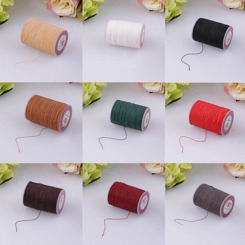10x 130 Meters 0.5mm Round Polyester Waxed Thread Sewing Stitching