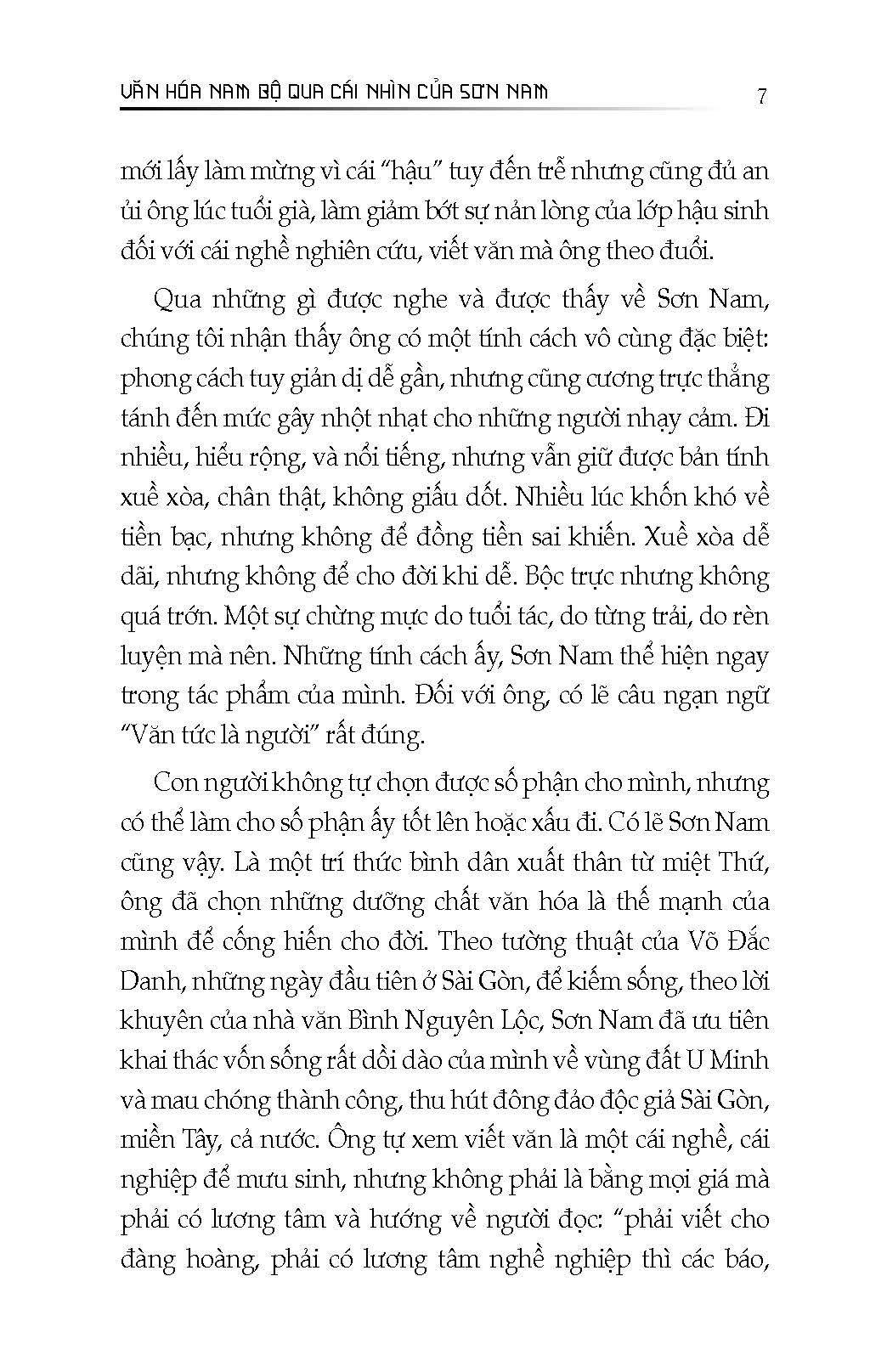 Văn Hóa Nam Bộ Qua Cái Nhìn Của Sơn Nam