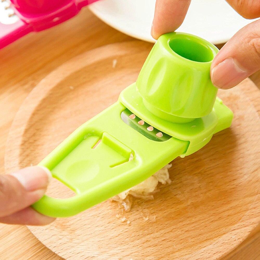 Multifunction Stainless Steel Pressing Garlic Slicer Cutter Shredder Kitchen Tool ABS+Stainless Steel