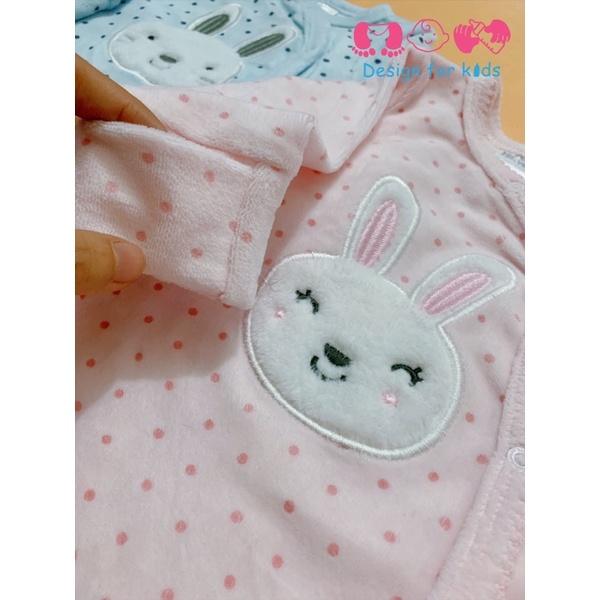 Sleepsuit nỉ nhung HARVEST xuất dư cho bé trai và bé gái