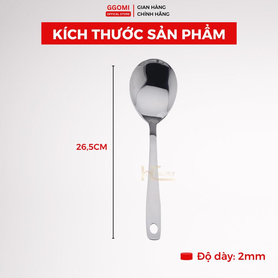 Thìa xào nhỏ inox Ggomi GG467 bằng thép không gỉ an toàn sức khỏe