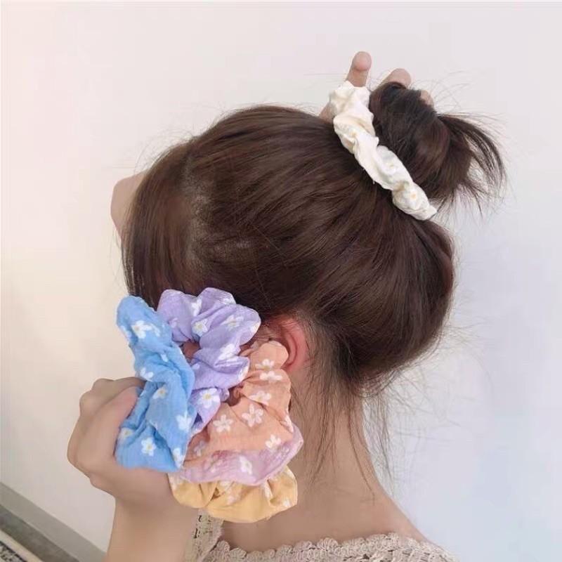 Dây cột tóc - scrunchies hoa cúc
