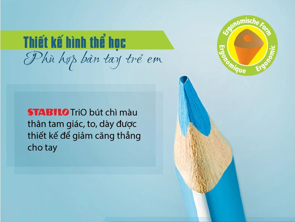 Bút chì màu STABILO Trio CL203 - Tím than (385)