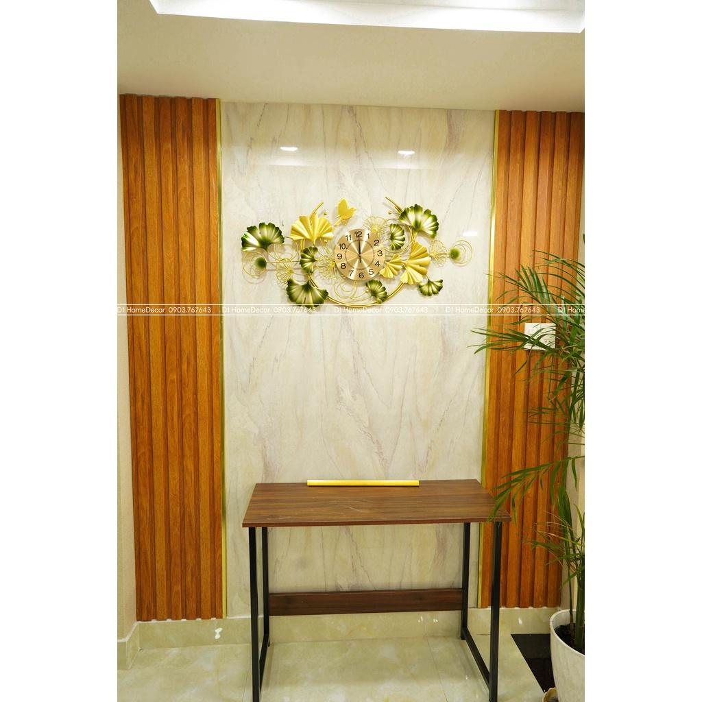 Đồng Hồ Treo Tường Trang Trí- Nhập Khẩu Cao Cấp - Mẫu Lá Bạch Quả Tài Lộc - GN61