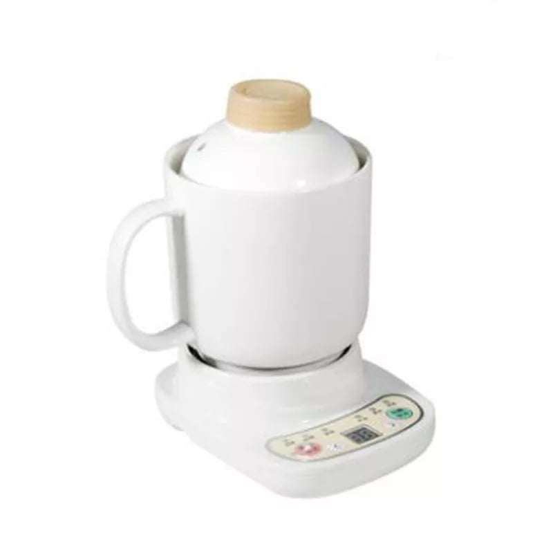 Nồi nấu điện đa năng bằng gốm sứ cao cấp TNC.01 dung tích 600ml có hẹn giờ - Nồi nấu cháo cho bé bằng sứ cao cấp (tặng kèm 3 thìa inox) - Hãng Chính Hãng