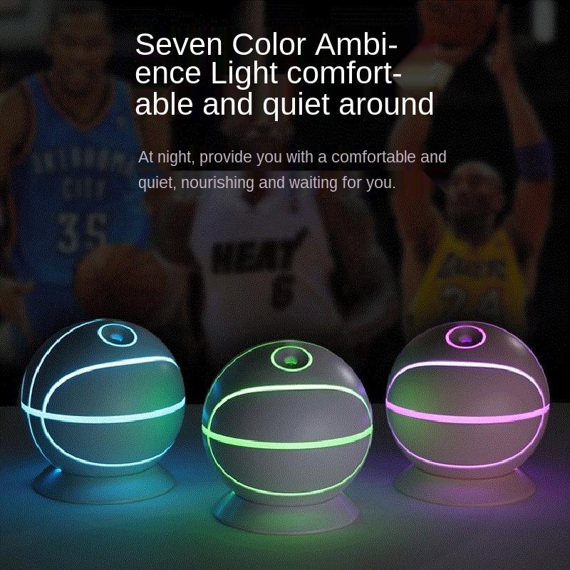 240Ml USB Bóng Rổ Mini Máy Tạo Độ Ẩm Không Khí Siêu Âm Thanh Nhà Cool Mist Hương Thơm Không Khí Máy Khuếch Tán Tinh Dầu LED Đèn Phòng Ngủ Im Lặng Phun Sương Tạo Ẩm Hình Ếch Con