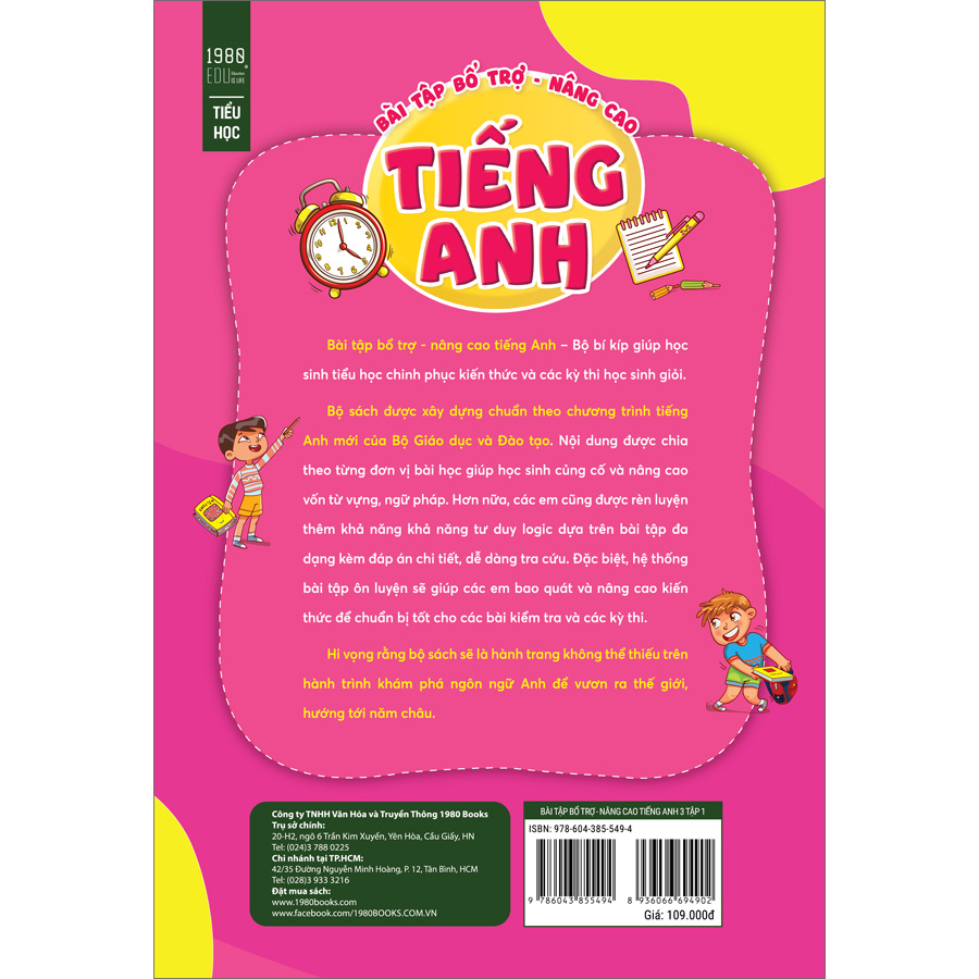 Bài Tập Bổ Trợ Nâng Cao Tiếng Anh Lớp 3 Tập 1