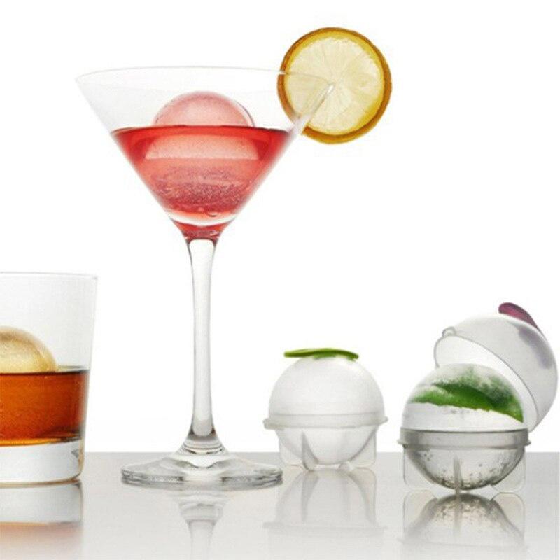 Round Ball Ice Cube Mold DIY Ice Cream Maker Plastic Ice Mould Whiskey Ice Tray Bar Tool Kitchen Gadget Cocktail Utensils