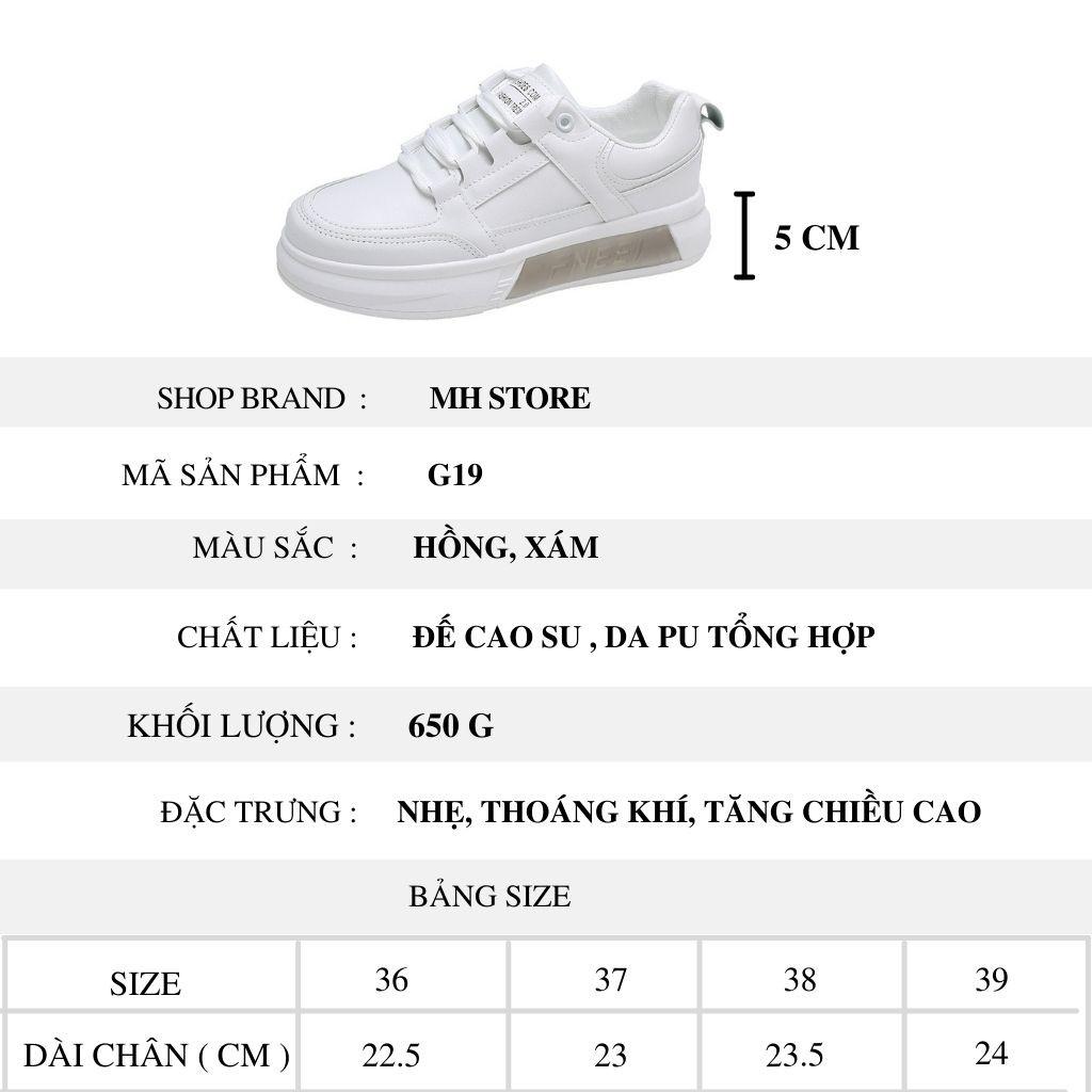 Giày Sneaker Nữ BUXINO14 Giày Thể Thao Nữ Ulzzang Retro Đế Bằng 4cm Cột Dây Cổ Thấp Chạy Bộ Đi Học Đi Chơi Size 36 - 39