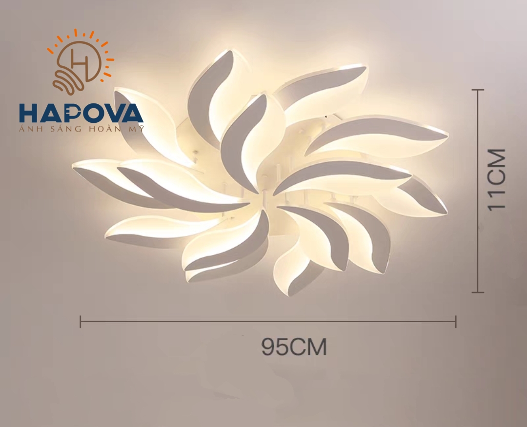 Đèn ốp trần 5 cánh HAPOVA GUMOL 8830 5 cánh/15 cánh