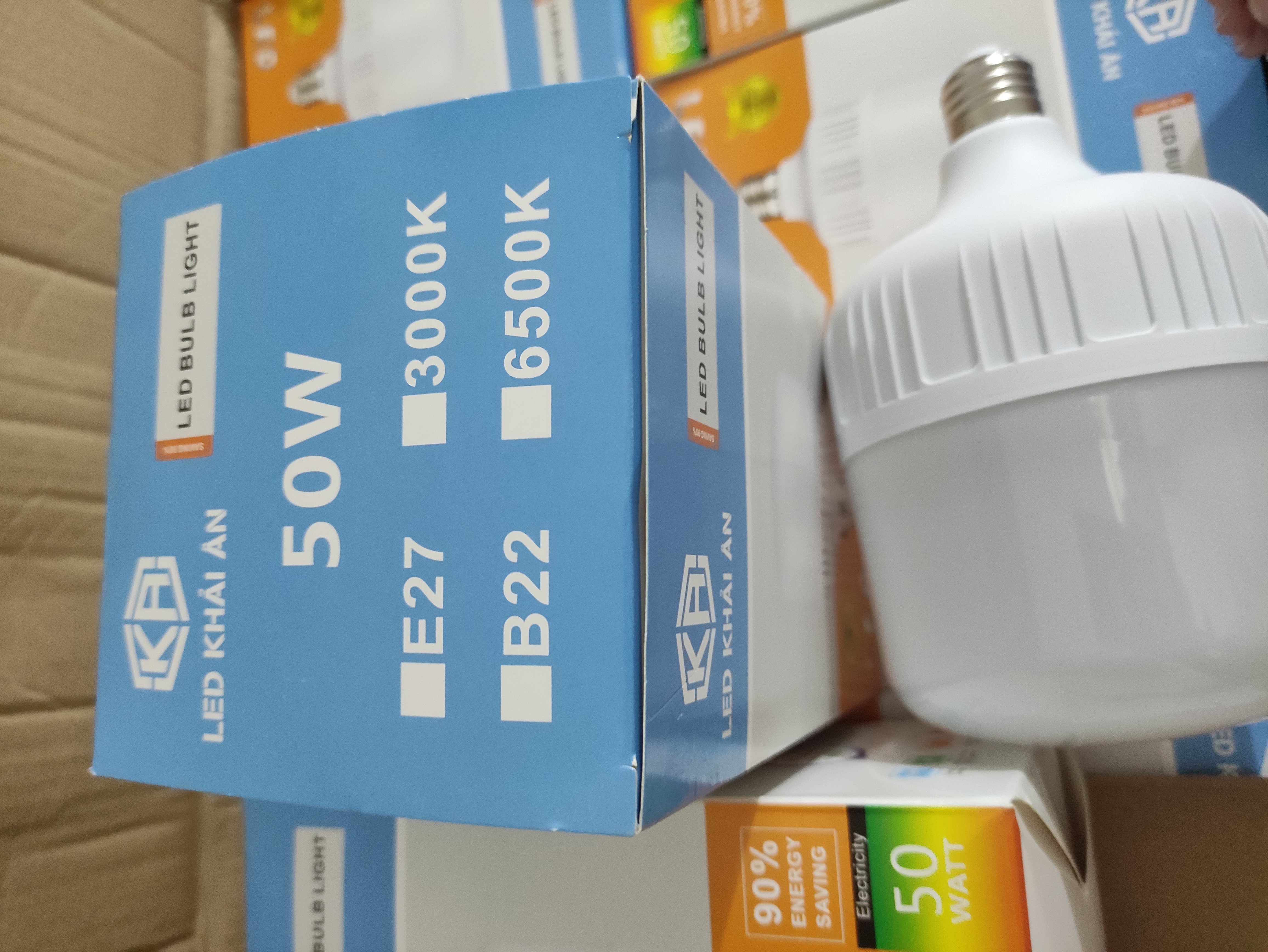 Bóng đèn lLed trụ 50w Khải Ân phi 12cm
