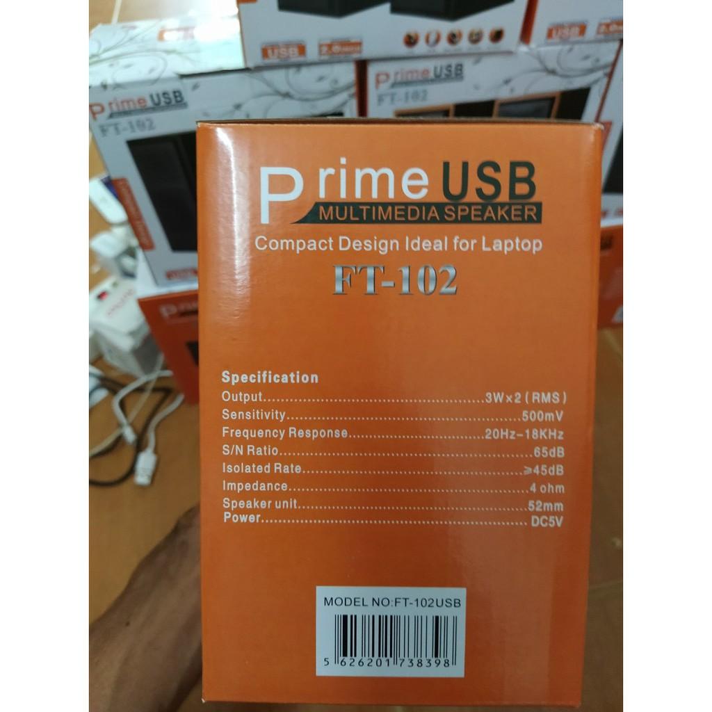 Loa vi tính 2.0 Vỏ gỗ FT-102, nguồn USB - jack 3.5mm