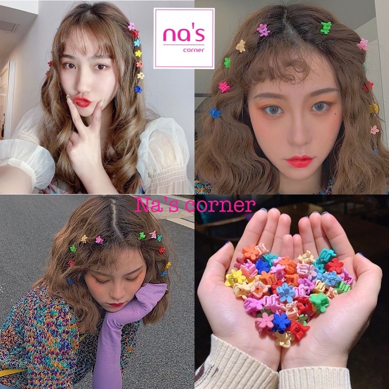Bộ 10 kẹp tóc mini nhí nhiều màu sắc Hàn Quốc cho bé gái dễ thương