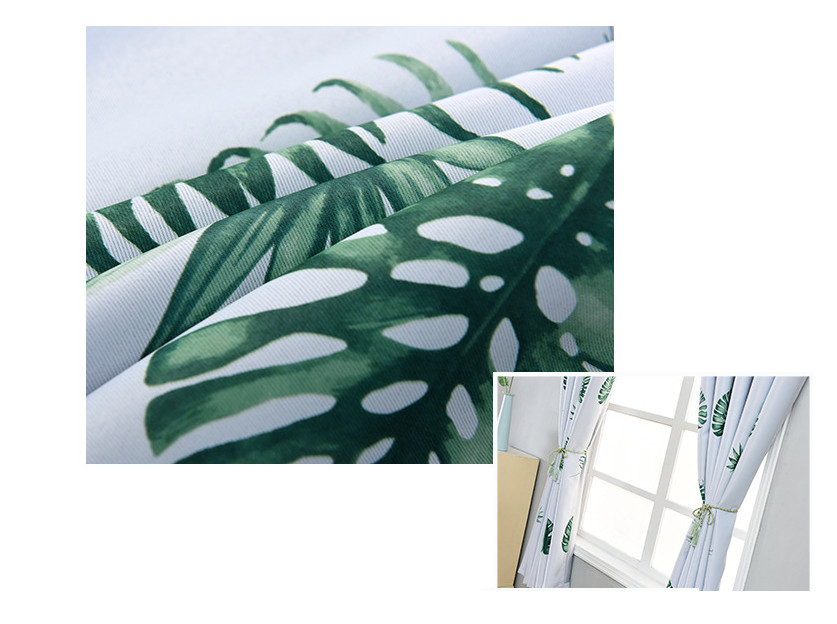 RÈM CỬA CHIÊC LÁ XANH SIZE 2M NGANG X 2M CAO
