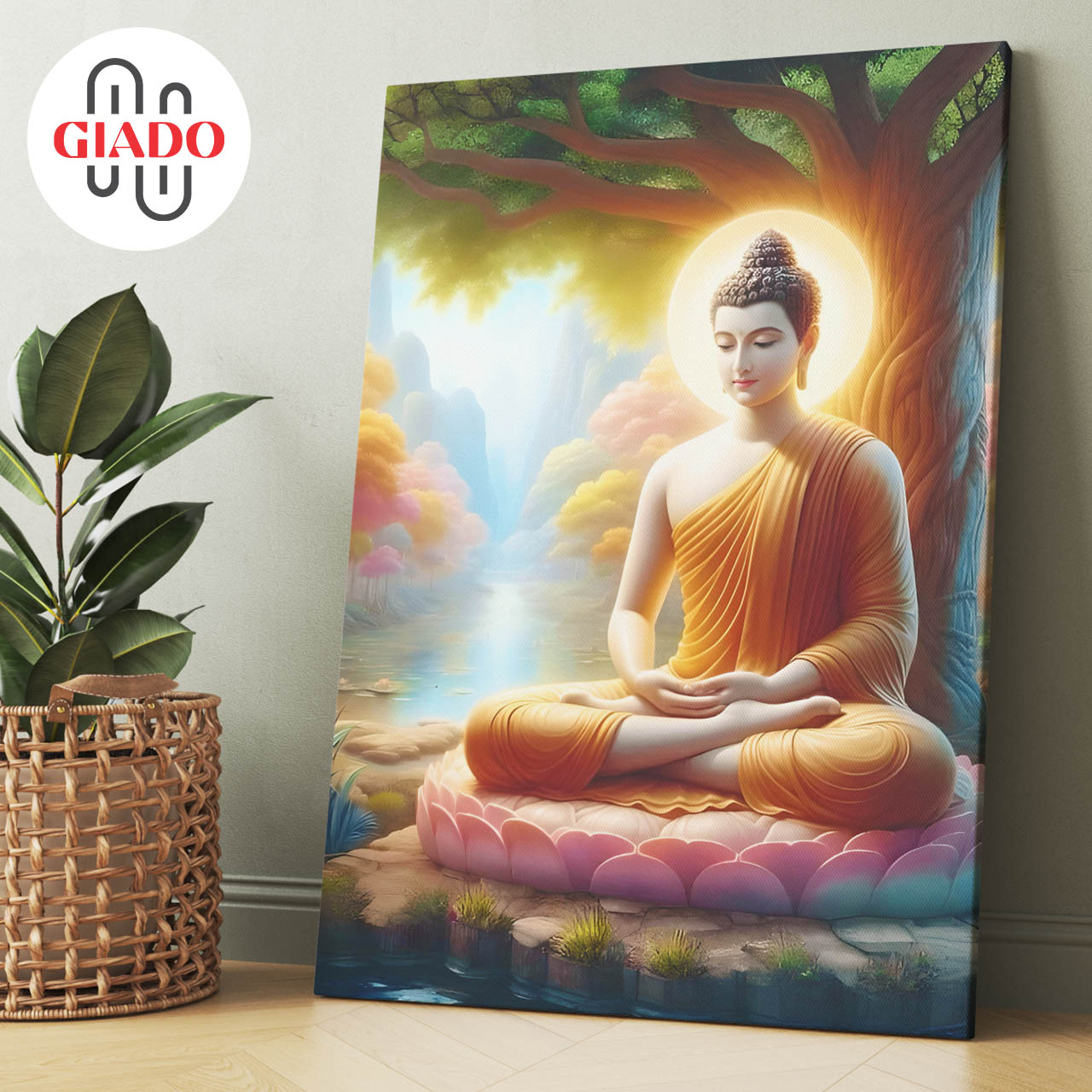 Tranh ảnh thờ treo tường hoặc tranh để bàn mẫu Phật Thích Ca áo vải tu hành
