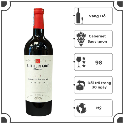 Rượu Vang Đỏ Rutherford Ranch Napa Valley Reserve Cabernet Sauvignon 750ml 15% - Mỹ - Hàng Chính Hãng