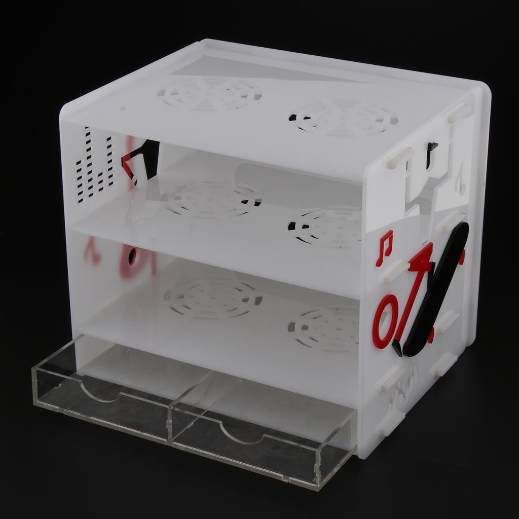White Acrylic Cosmetic Makeup Organizer Drawer Holder Case Box Watch Storage