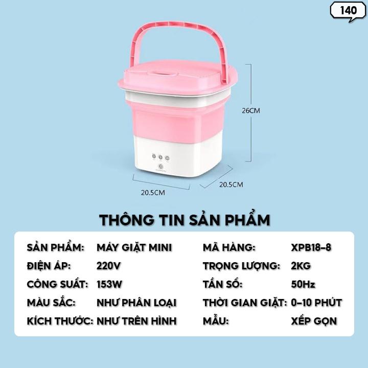Máy Giặt Mini Gấp Gọn Diệt Sạch Vi Khuẩn Với Công Suất Mạnh Có Lối Thoát Nước Thông Minh Đa Năng 140