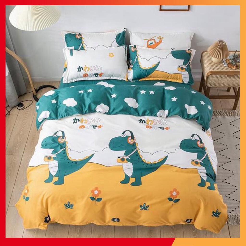 Bộ vỏ chăn ga gối coton poly Goosan - mẫu con vật đáng yêu
